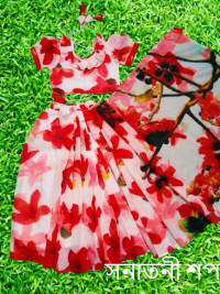 রাজকুমারীর জন্য রঙিন রেডি হাফ সিল্ক শাড়ি