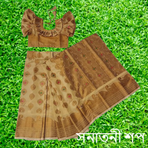 রাজকুমারীর জন্য কাতান শাড়ি (Off white) - Image 18